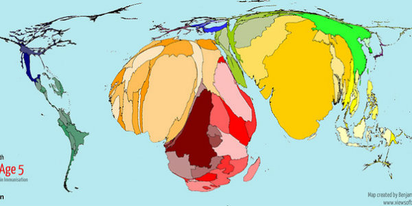 Mapa da Mortalidade Infantil no mundo