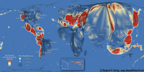 Mapa de distribuio de risco de terremotos