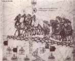 No incio do sculo XIV, a obra de Ptolomeu foi retomada, orientando a confeco das Cartas Portulanas, direcionadas aos navegadores. Essas cartas eram utilizadas para navegao e confeccionadas com medies feitas com bssolas. A cartografia nutica dos portugueses nasce da carta-portulano mediterrnea. </br></br> Palavras-chave: Mapas. Cartografia. Geografia. Ptolomeu. Coordenadas Geogrficas. Matemtica. Astronomia. Cartas Portulanas. Navegao. Cartografia Nutica.