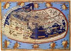 O apogeu da cartografia nesse perodo est relacionado  obra de Ptolomeu (87-50 a.C.). Sua famosa obra Geografia  formada de oito volumes, tratando desde a construo de globos  tcnica de projeo de mapas. Descreveu mais de 8.000 lugares com coordenadas geogrficas. O volume mais importante trata dos princpios da Cartografia, da Geografia, da Matemtica, das projees e dos mtodos de observao astronmica. </br></br> Palavras-chave: Mapas. Cartografia. Geografia. Ptolomeu. Coordenadas Geogrficas. Matemtica. Astronomia.