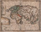 Este mapa de Martin Waldseemller (1470-1521), do incio do sculo XVI,  o nico exemplar conhecido deste mapa-mndi em particular, e contm uma das primeiras aparies do nome "Amrica". O mapa  geralmente conhecido como o "Mapa do Almirante", pois em certa poca, acreditou-se ter sido obra de Colombo, a quem frequentemente se referiam como "Almirante". </br></br>Palavras-chave: Mapa-mndi. Amrica. Colombo. Mapas.