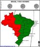 Imagem da diviso de fusos horrios no Brasil segundo a lei Federal 11.662, de 24 de Abril de 2008, vigente at 10 de novembro de 2013, quando entrou em vigor a Lei 12.876/2013, segundo a qual o Brasil passa a ter novamente 4 fusos horrios: o estado do Acre e a parte ocidental do estado do Amazonas retornam ao antigo fuso horrio, com duas horas a menos em relao ao horrio de Braslia. </br></br> Palavras-chave: Fuso Horrio. Brasil. Estado. Acre. Par. Amazonas. Meridiano de Greenwich. 