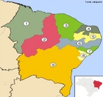 A Regio Nordeste  uma regio do Brasil com 1.558.196 km de rea. , curiosamente, um pouco maior que o estado do Amazonas, com cerca de 1.577.000 km, e  a terceira regio em rea. </br></br> Palavras-chave: Brasil. Regio Nordeste. Turismo. Economia. 