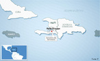 Mapa com a localizao do epicentro do terremoto no Haiti, na cidade de Porto Princpe, ocorrido em 12 de janeiro de 2010, classificado com magnitude 7 na escala Richter. </br></br> Palavras-chave: Haiti. Terremoto. Placas Tectnicas. Abalos Ssmicos. Escala Richter. 