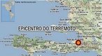 Mapa com a localizao do epicentro do terremoto no Haiti, na cidade de Porto Princpe, ocorrido em 12 de janeiro de 2010, classificado com magnitude 7 na escala <em>Richter</em>. </br></br> Palavras-chave: Haiti. Terremoto. Placas Tectnicas. Abalos Ssmicos. Escala Richter. Mapa. 